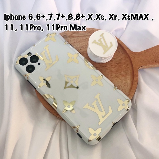 LV GOLD PLATED with Popsocket iphone 6 6s 6s+ 6+ 7 7+ 8 8+ X Xs Xr XsMAX 11 11 Pro 11 Promax 11pro