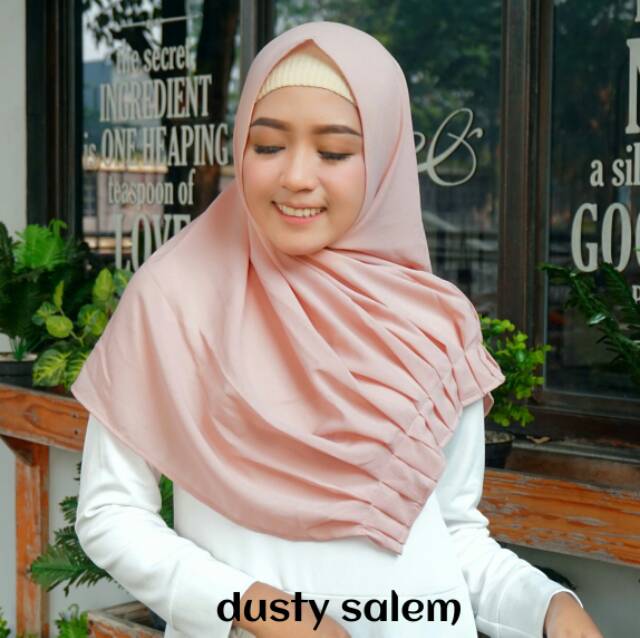 Khimar simpel ruffle / jilbab instan ruffle / instan lipit