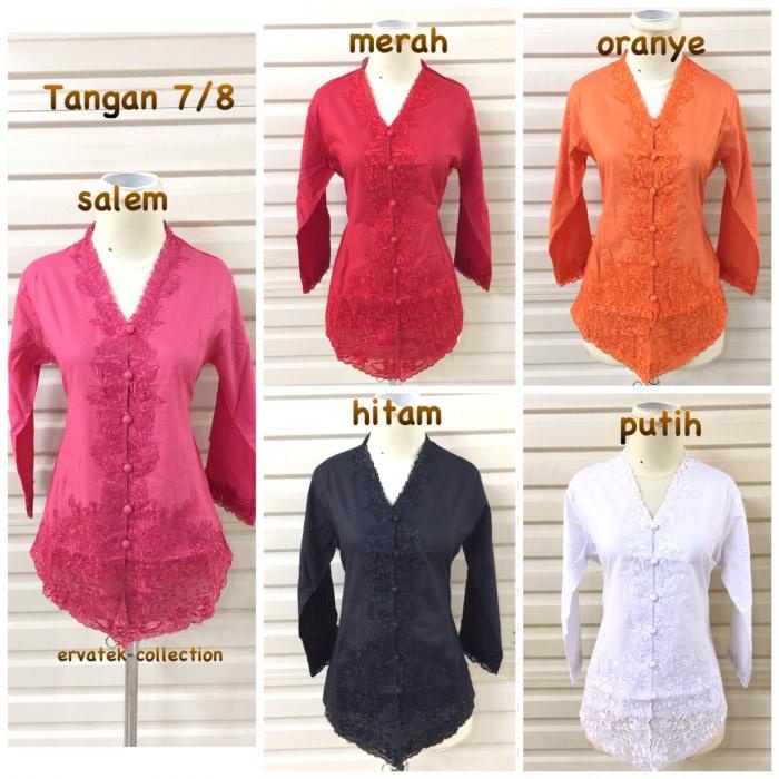 Kebaya Encim Nayla Ke12 Tangan 7/8 Renda Senada Kebaya Kartini Wanita 092