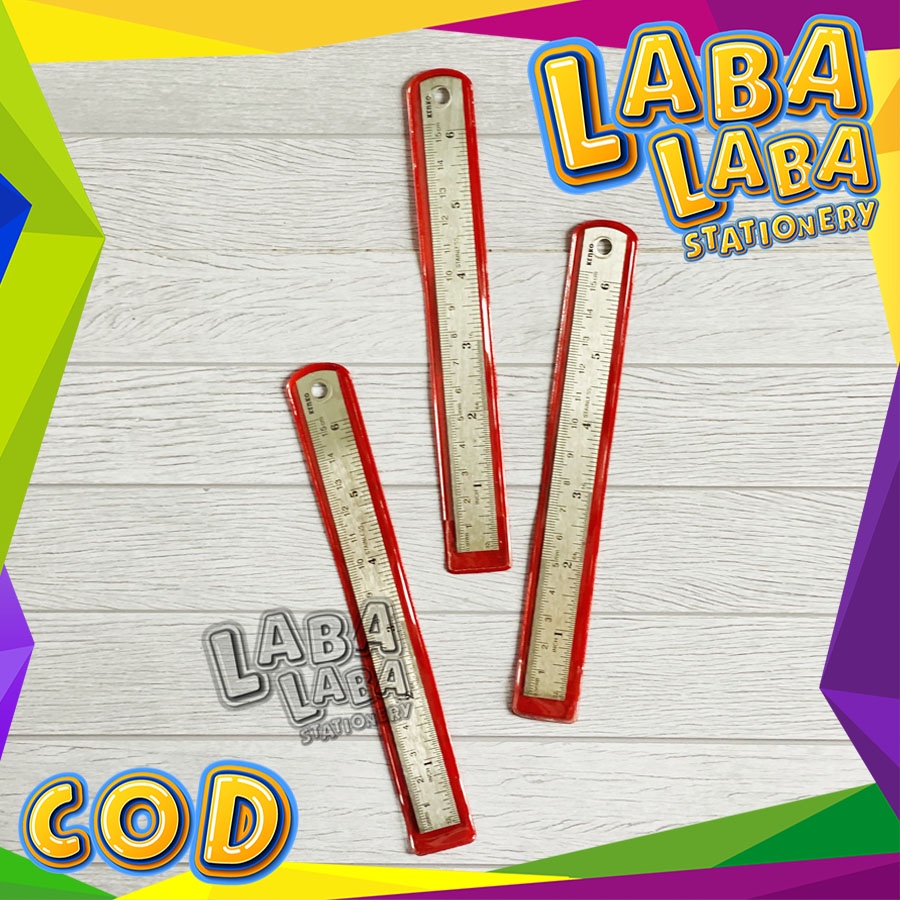

LabalabaStationery Penggaris BESI / Stainless Steel Ruler Kenko 15 cm Tebal (PC)