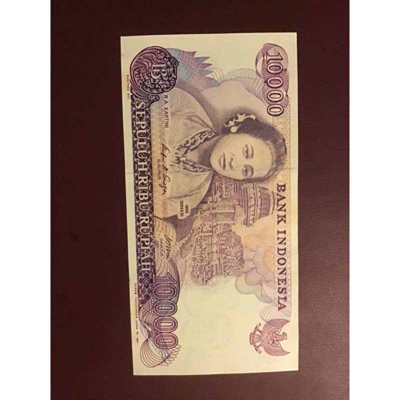 Uang kertas kuno lama koleksi mahar 1985 unc Gress Kartini 10000