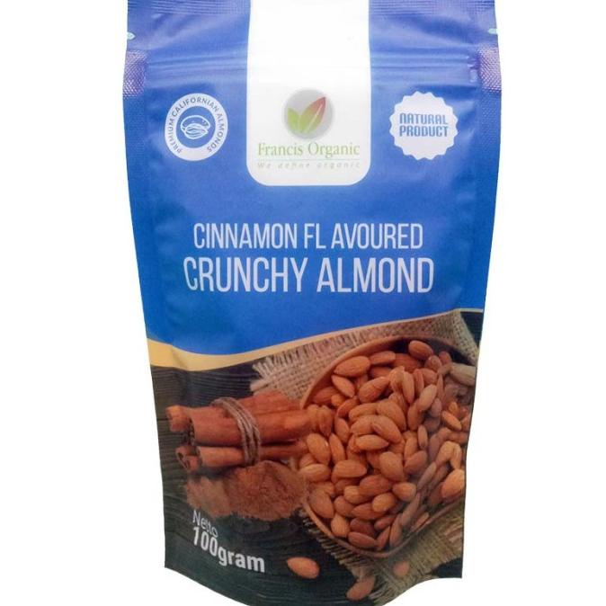 

^^^^^] FRANCIS ORGANIC CINNAMON FLAV CRUNCHY ALMONDS 100 G