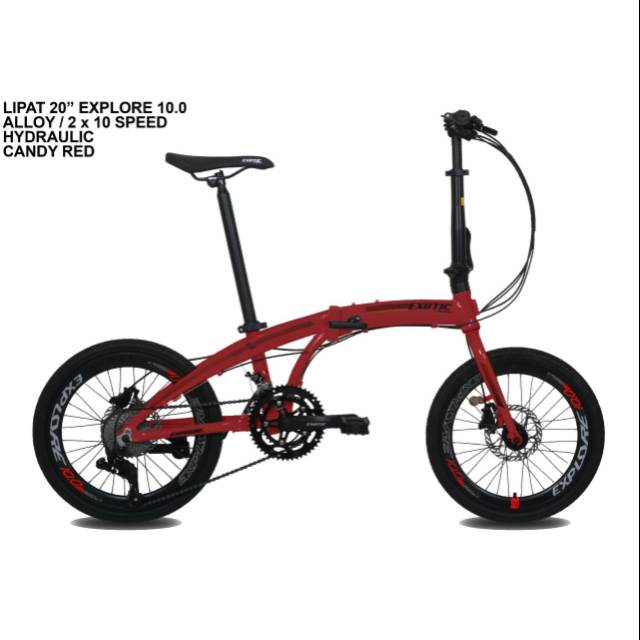 Sepeda Lipat/Folding Bike Exotic Explore 10.0 20inch