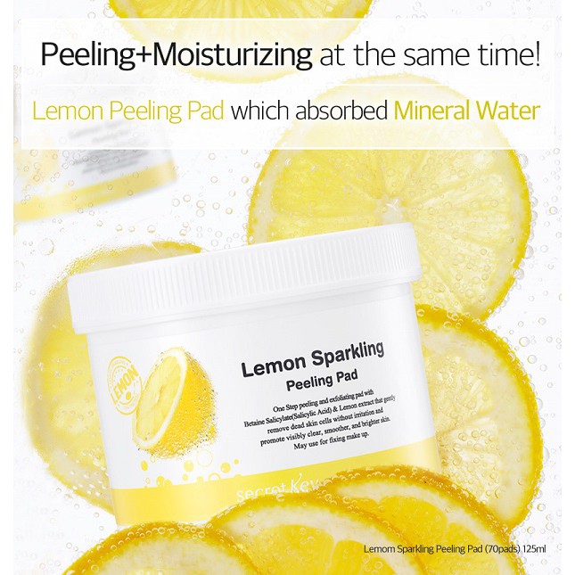 Secret Key Lemon Sparkling Peeling Pad Peel Pads