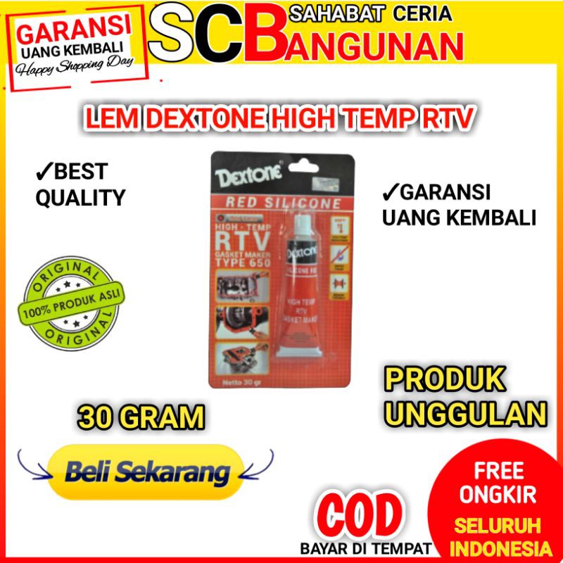 

Lem Silikon Merah Dextone Red Silicon Untuk Mesin 30 Gr
