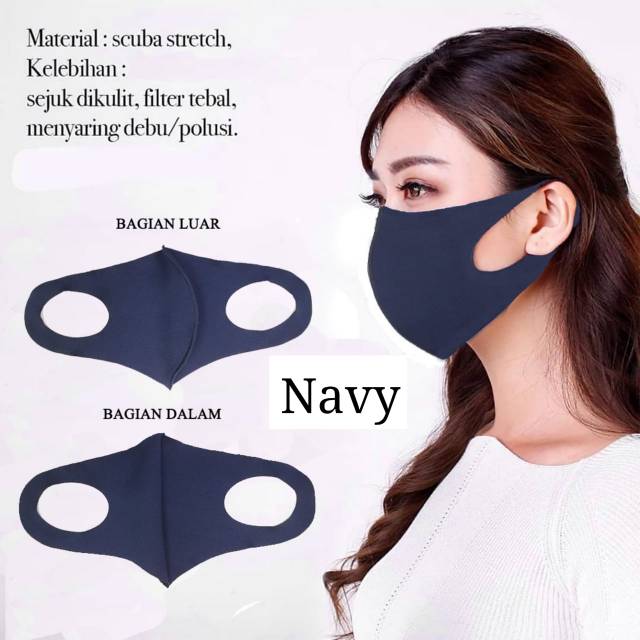 Masker Scuba Dewasa Earloop Korean Look Bisa COD