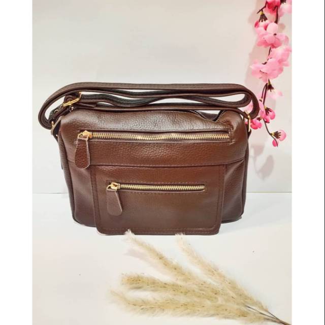 TAS KULIT WANITA warna coklat