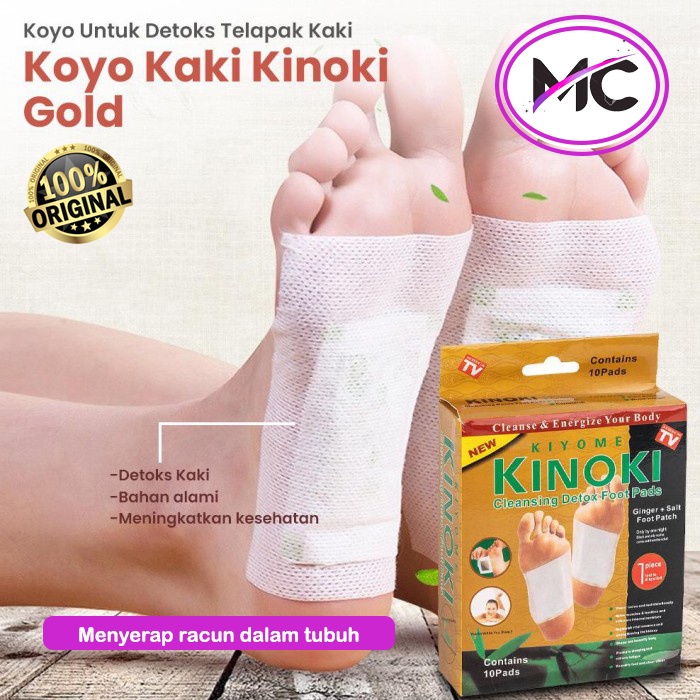 Koyo Kaki Detox Herbal Natural Alami Kinoki Gold Original Ampuh Membuang Racun Dalam Tubuh Koyo Herbal Kesehatan