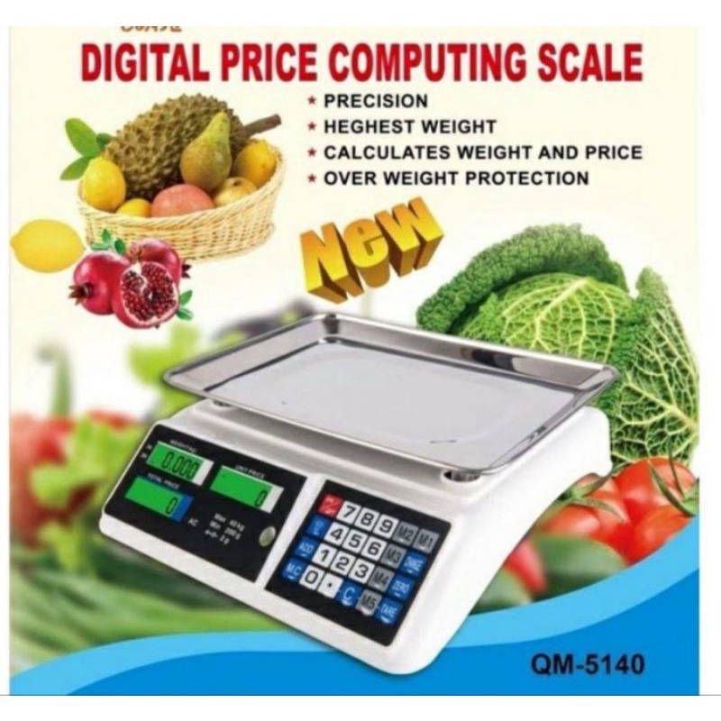 timbangan buah digital 40KG, Timbangan buah, sayur, daging, fleco f-121