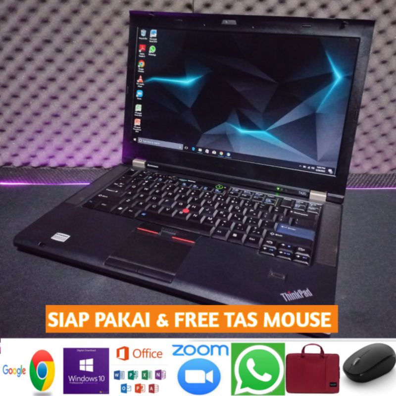 Laptop Lenovo T420 Core i5 Gen 2 Ram 8GB / SSD Nvidia NVS 4200M Windows 10 Siap pakaii