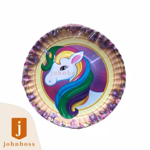 Piring Kue Unicorn [isi 12 Piring] / Piring Ulang Tahun / Piring Kue Ulang Tahun / Piring Pesta