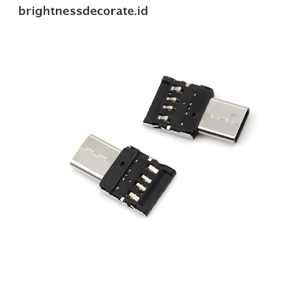 2pcs Adapter Konverter Usb 3.1 Tipe C Male Ke Usb Female Untuk Tablet