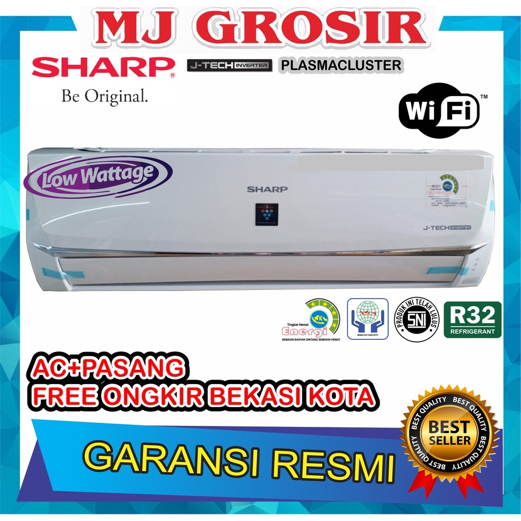 AC SHARP AH-X 6 WHY 6WHY X6WHY 0.5 PK + PASANG R32 J-TECH INVERTER PLASMA WIFI