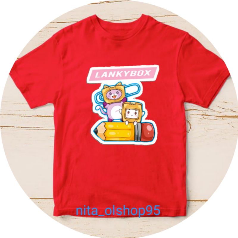 kaos lankybox terlaris baju kaos anak lanky box