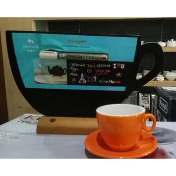 

TEACUP-SHAPED TABLE CHALK BOARD 22xW6xD33cm,SECURIT/PAPAN TULIS MEJA