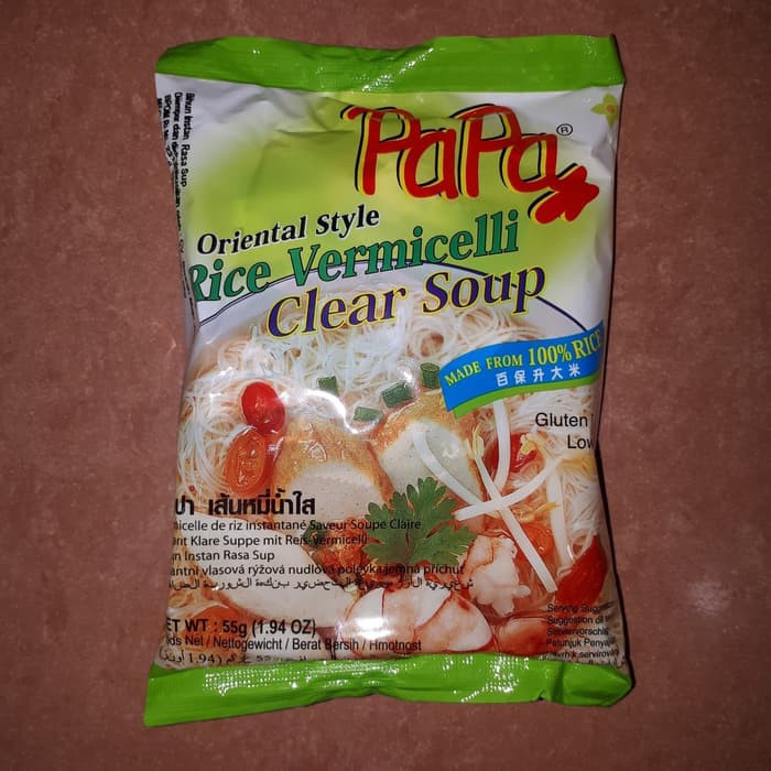 PAPA Bihun CLEAR Soup Rice Vermicelli 55g