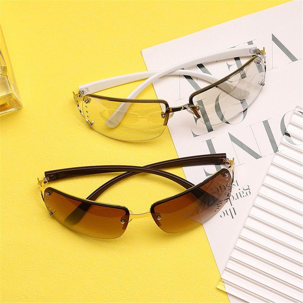 Lily Y2K Kacamata Fashion UV400 Berlian Untuk Wanita Pria Lilit