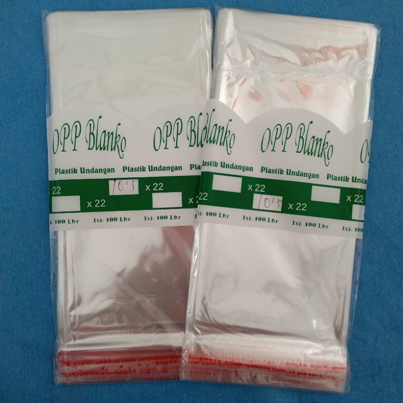 

Plastik Undangan/ OPP Blanko 10,5 x 22 cm (Isi 100 lembar)
