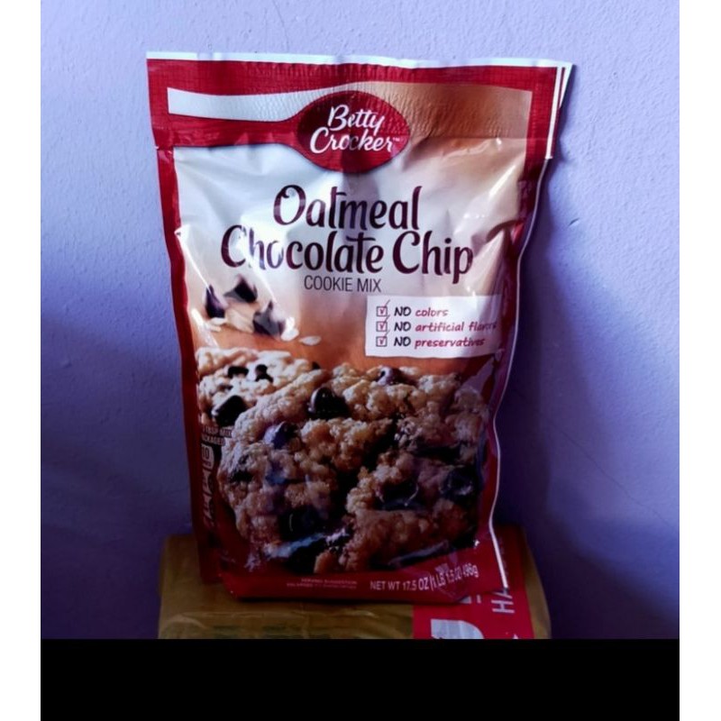 

Betty crokers oatmeal chocolate chip 496gr mix flour