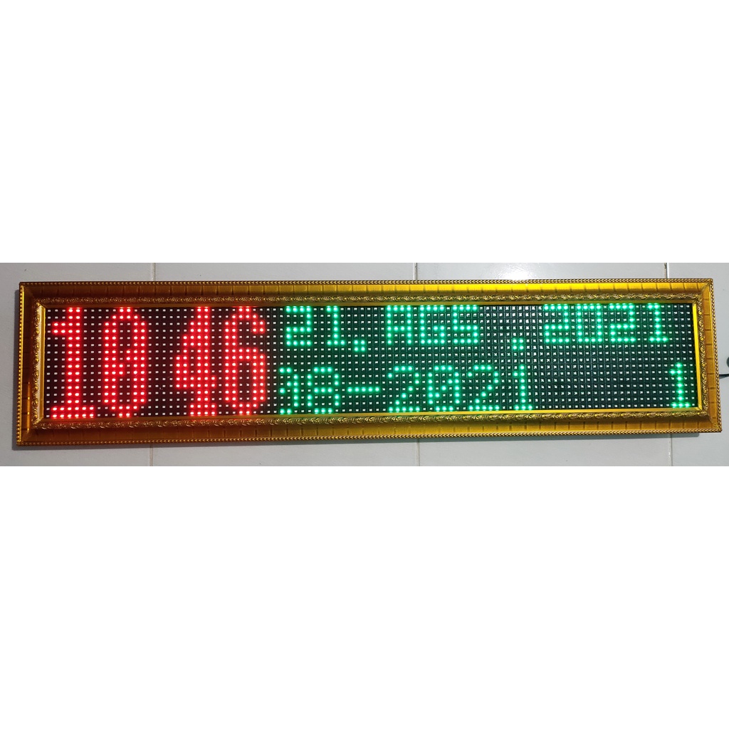 Jam Jadwal Waktu Sholat 3 Panel + Tanggal + Hari + Buzzer waktu sholat + Setting dengan HP Android