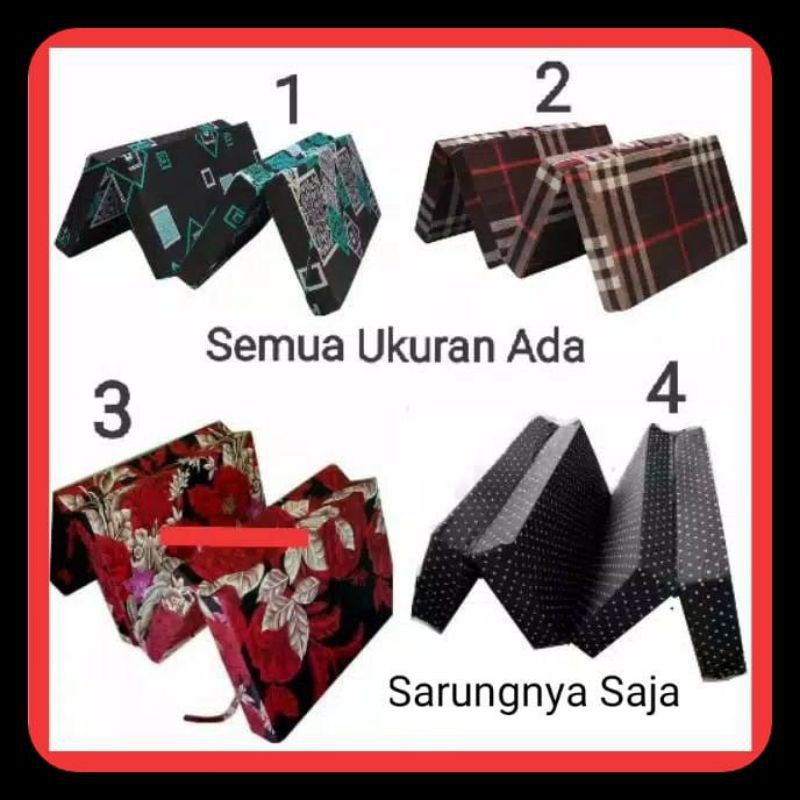 Cover/sarung kasur lipat,lipet 4 inoac. Gratis sarung bantal 2 biji