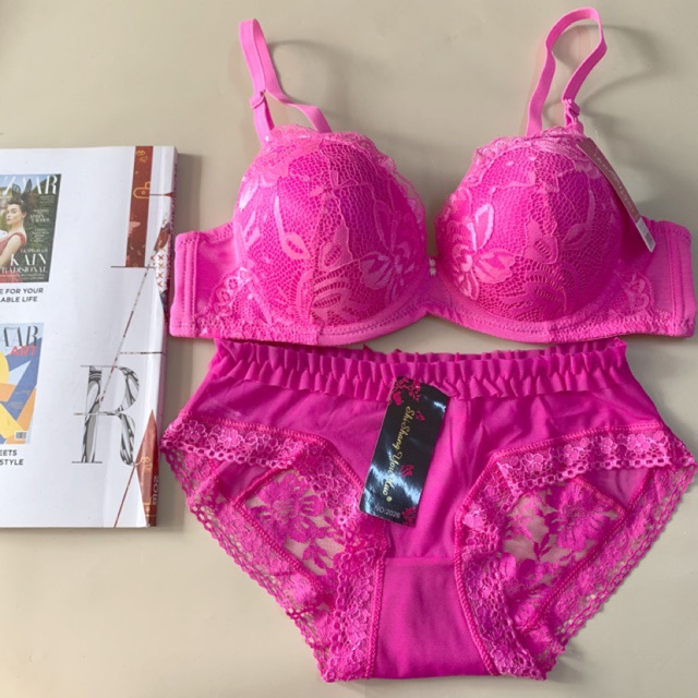 bra satu set dengan dalaman wanita/ pushup bra kawat busa tebal/ bra set seserahan/ satu set bh cela