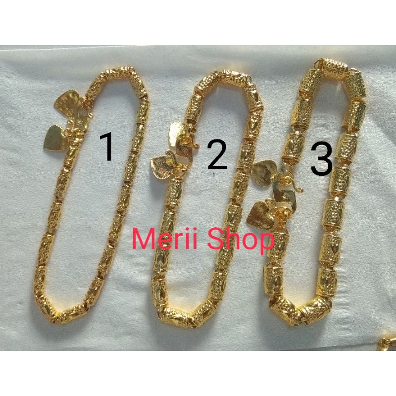 gelang bambu love lapis emas 24k