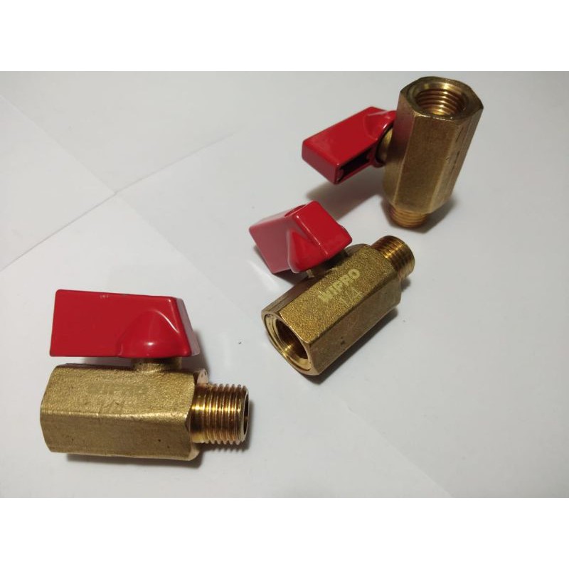 BALVALEP SEGI MINI KUNINGAN 1/4&quot; WIPRO  TERSEDIA 2  TYPE/STOP KRAN KUNINGAN / BALL VALVE KUNINGAN