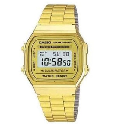 JAM TANGAN MURAH CASIO DIGITAL 168 RANTAI GOLD & SILVER // CS002