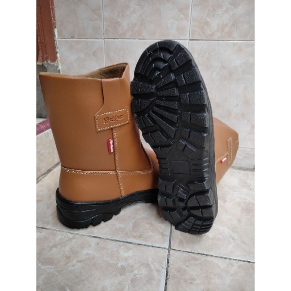 sepatu safety boot king kickers proyek kulit omega import shoes ujung besi