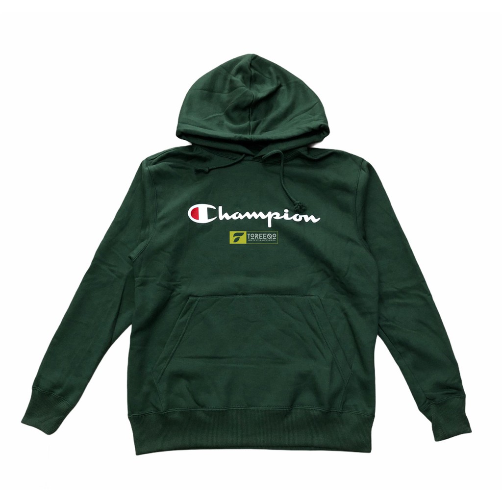green hoodie champion