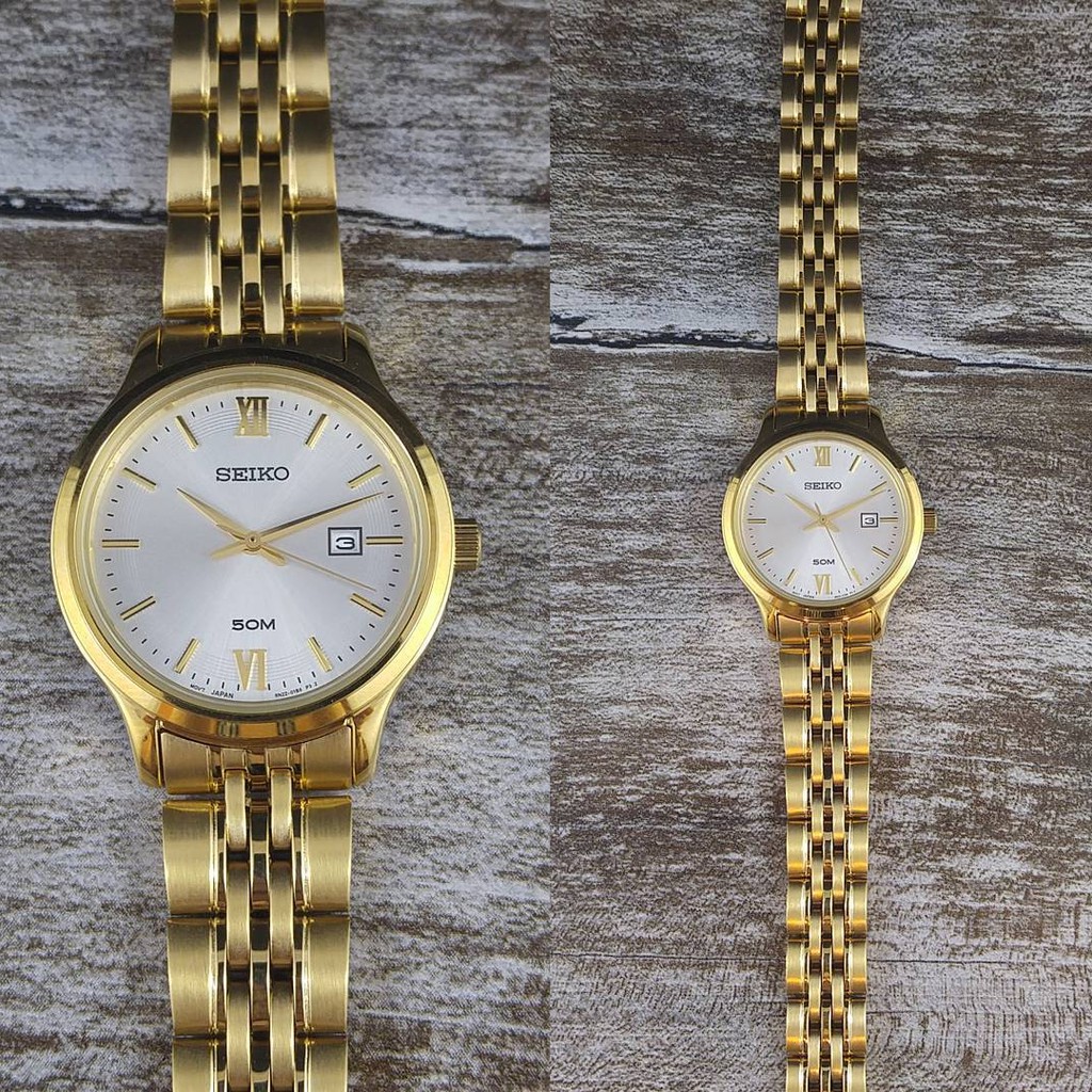 Seiko Ladies SUR704P1 Quartz Gold Coating - Jam Tangan Wanita SUR704