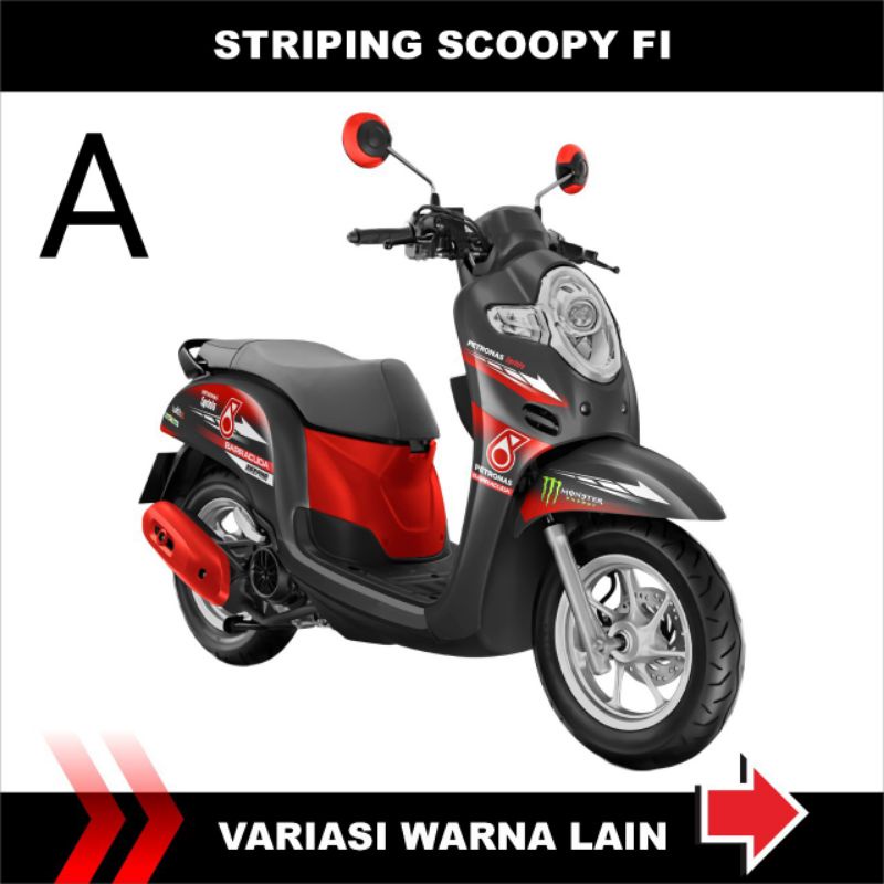 striping variasi scoopy donat scoopy 2017-2019