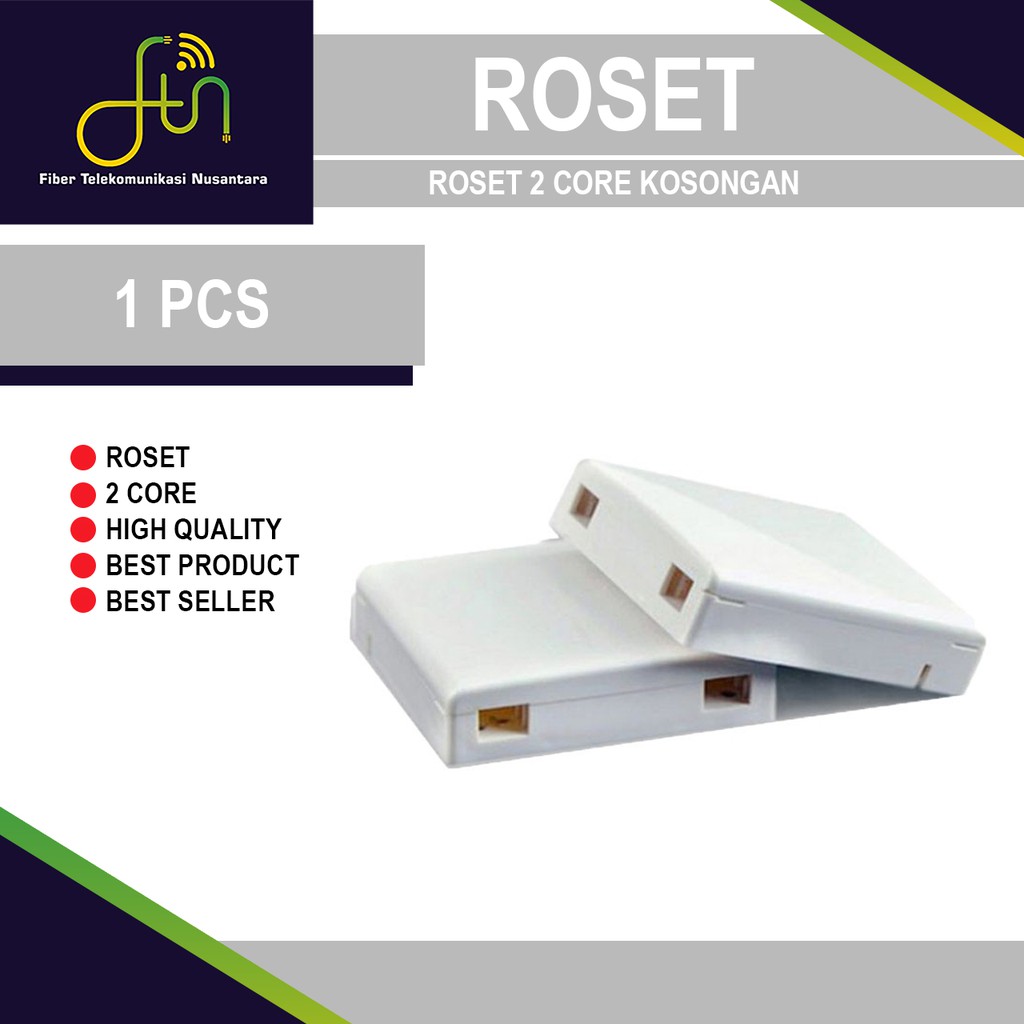 roset 2core/box 2port fiber optik