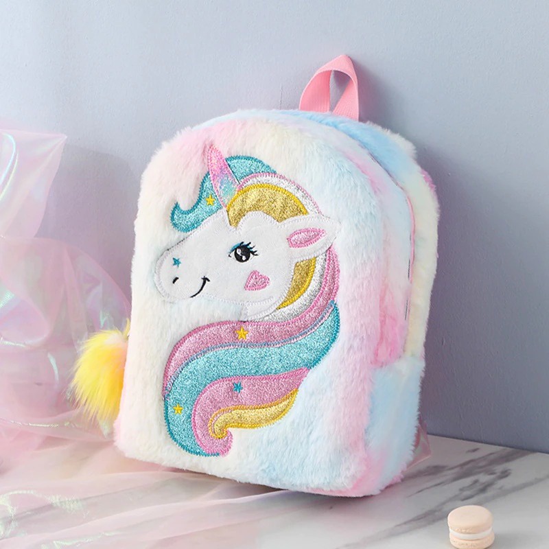 Tas Ransel Unicorn Princess tas sekolah anak paud TK ransel bulu TK Paud lucu kado ultah anak berkualitas tas unicorn