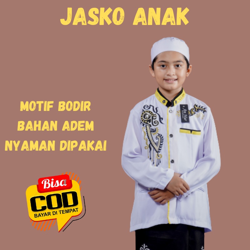 Baju Muslim Jas Koko Bordir Anak