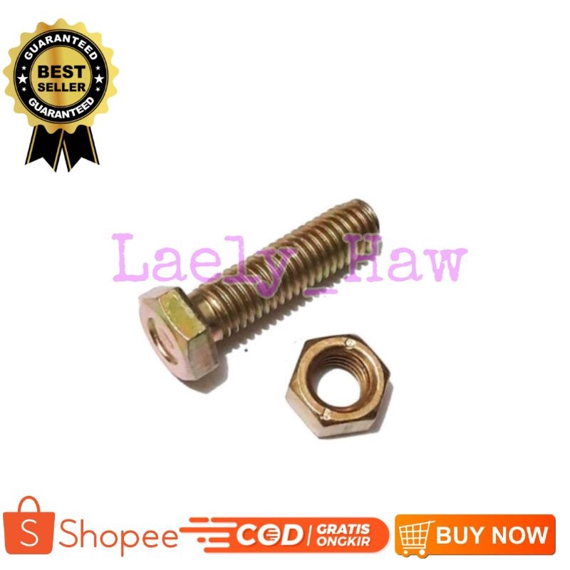 BAUT DAN MUR ( baut 12 panjang 3cm)