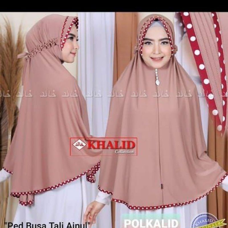 TERMURAH.. Hijab khalid polka || hijab instan syar'i | jilbab masa kini