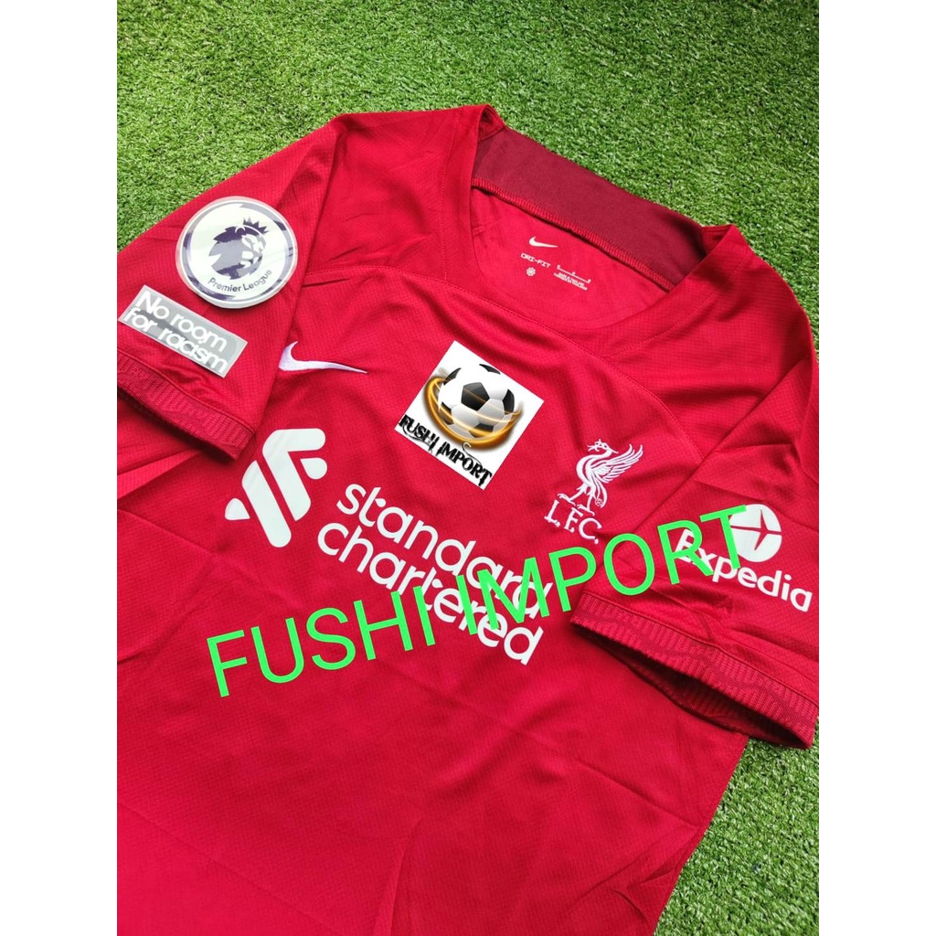 Jersey Baju Bola Lvrpll Home Full Patch 2022 2023 Grade Ori