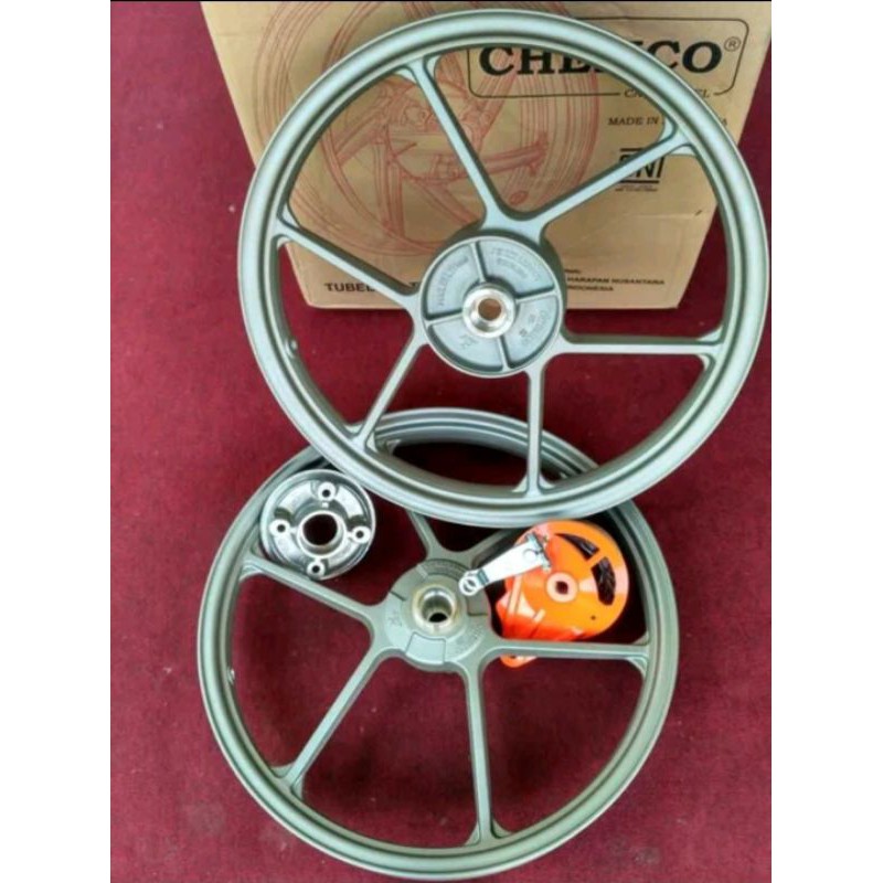 Velg Racing BRT Chemco Jupiter Fizr Vega Gold -Blue - Silver titanium grey Series Asli Original