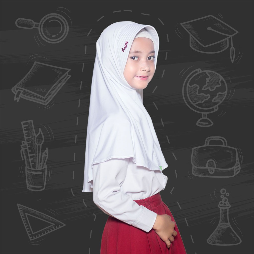 Jilbab Sekolah Anak SD Feyza Fairuz | Hijab Instan Sekolah Anak Kerudung Sekolah