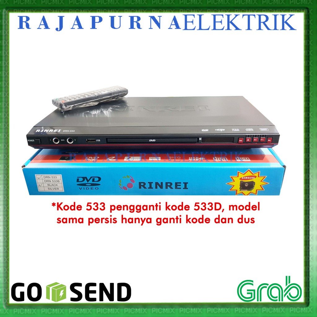 DVD PLAYER RINREI BESI DRN-533 Optik Samsung ORIGINAL