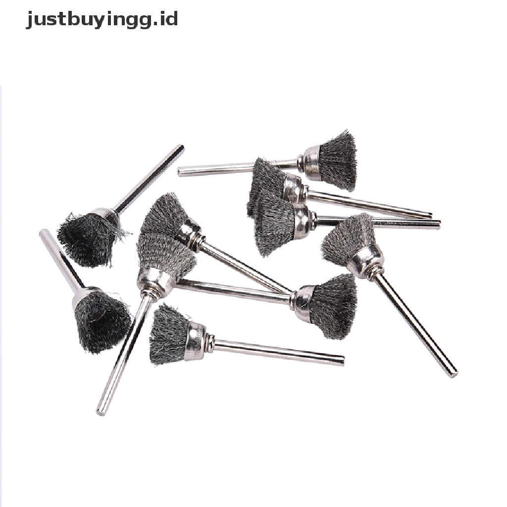 (Justbuyingg.Id) 10pcs Cup Sikat Kawat Stainless Steel Mini 13mm Untuk Dremel Rotary Tool