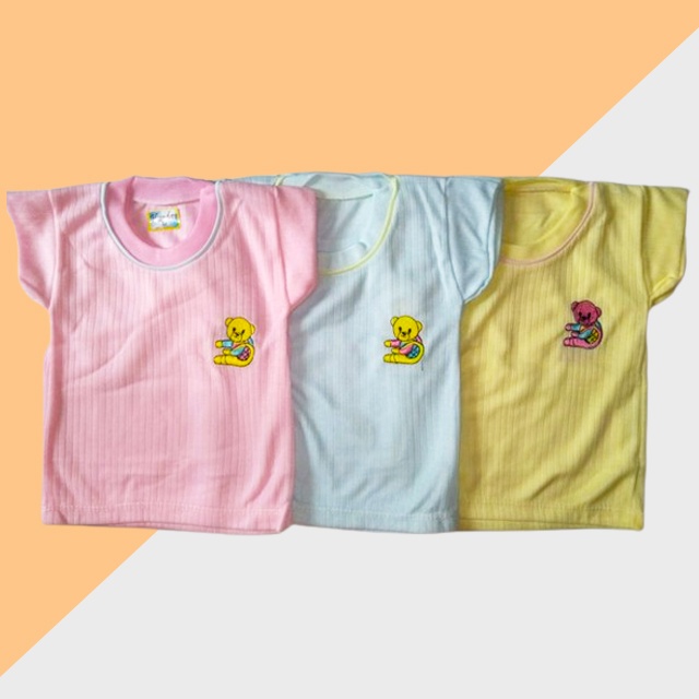 Kaos Oblong Salur Polos Anak Unisex