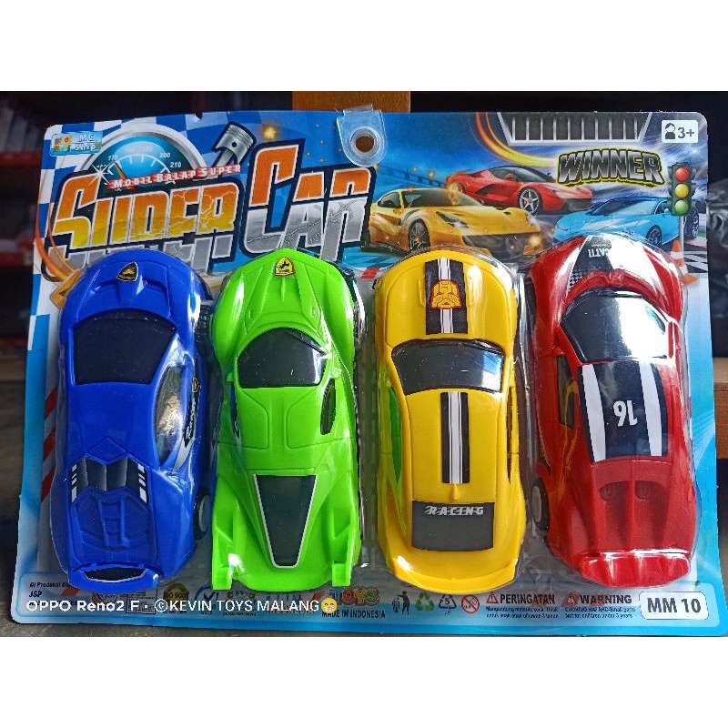 MM 10 MAINAN MOBIL SPORT CAR ISI 4PCS / MAINAN MOBIL SUPER WINNER ISI 4PCS / MAINAN MOBIL BALAP SUPER CEPAT