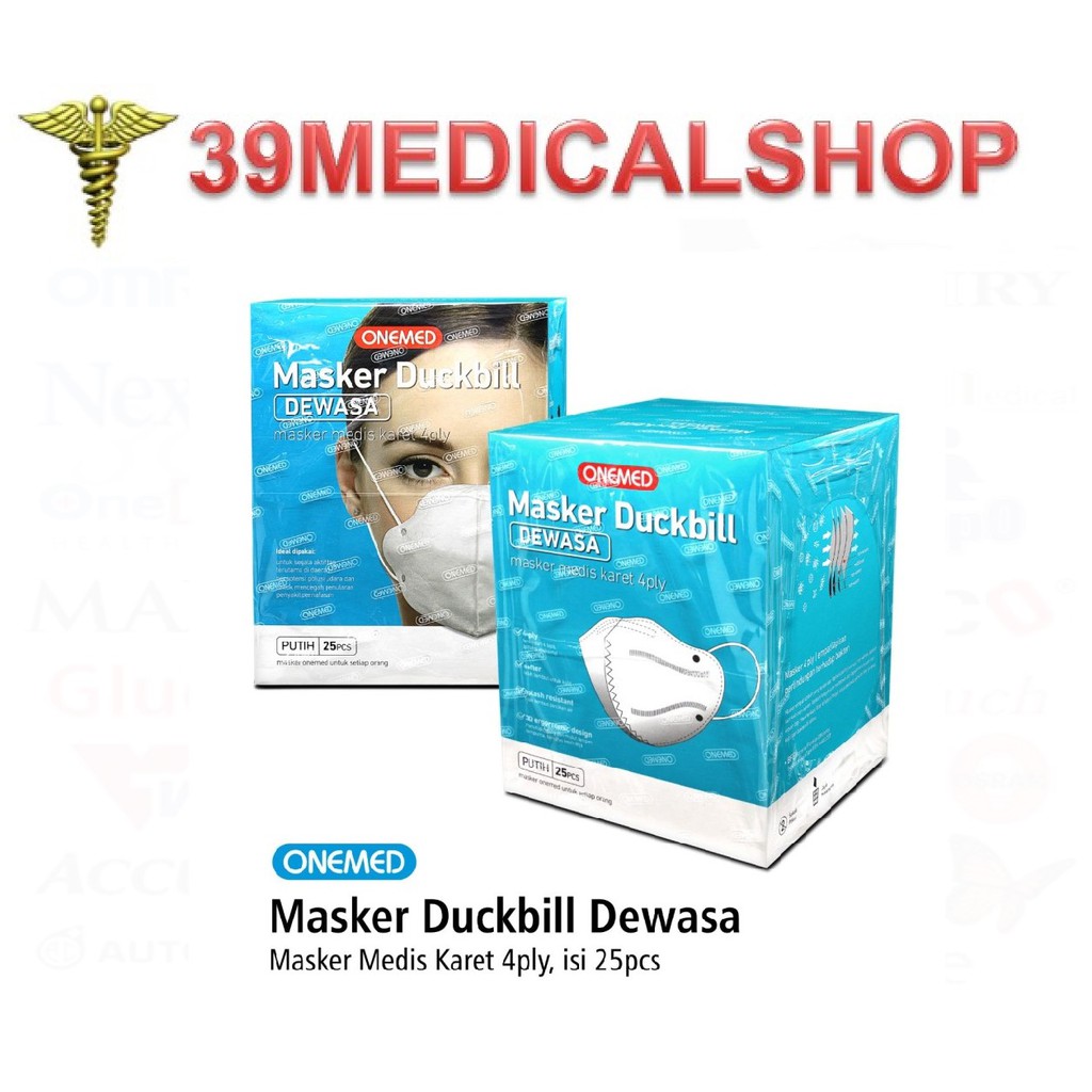 Masker Duckbill Dewasa Onemed 4ply isi 25pcs