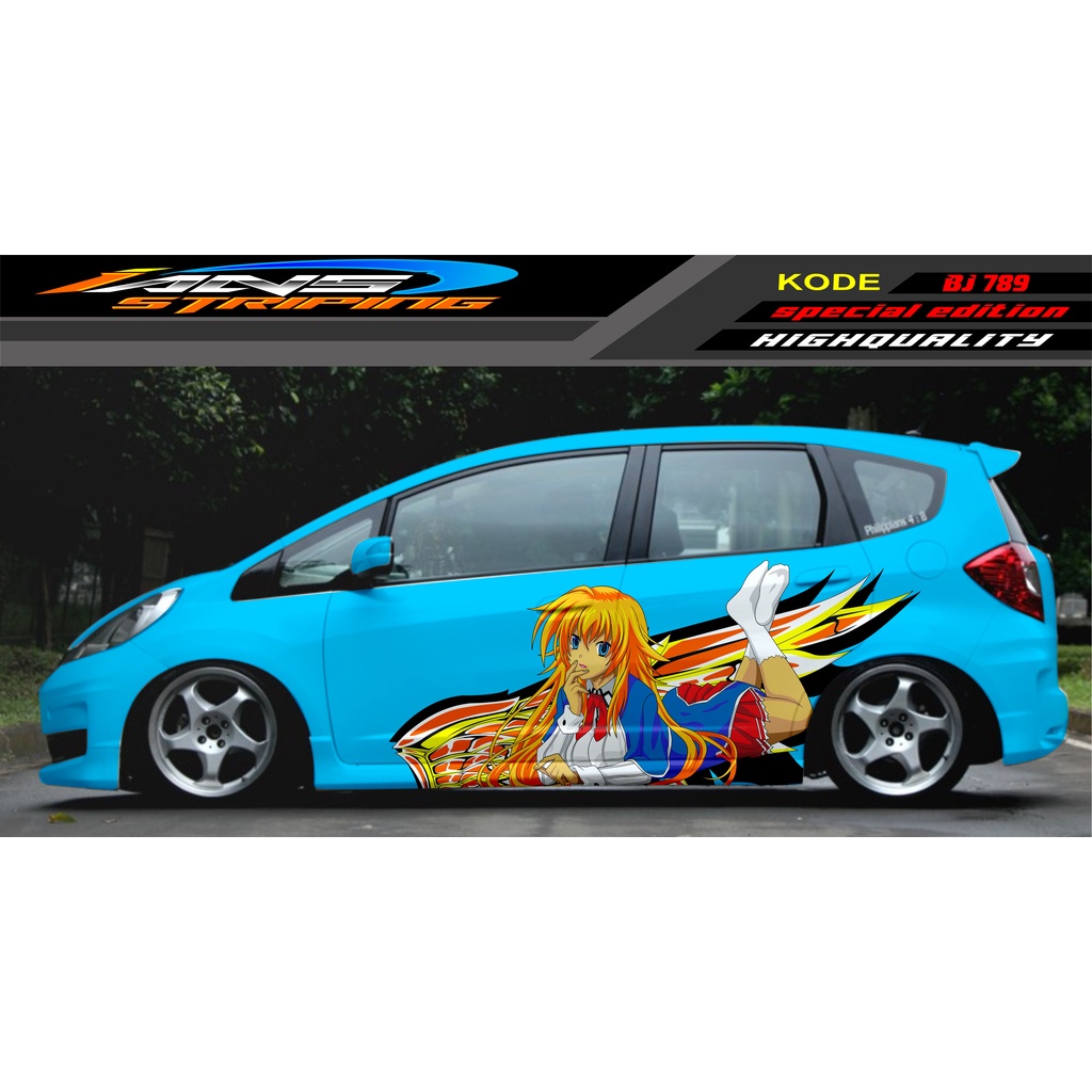 DECAL STICKER TERBARU MOBIL JAZZ BRIO AVANZA SIGRA YARIS / STIKER VARIASI MOBIL / MODIF STICKER MOBIL