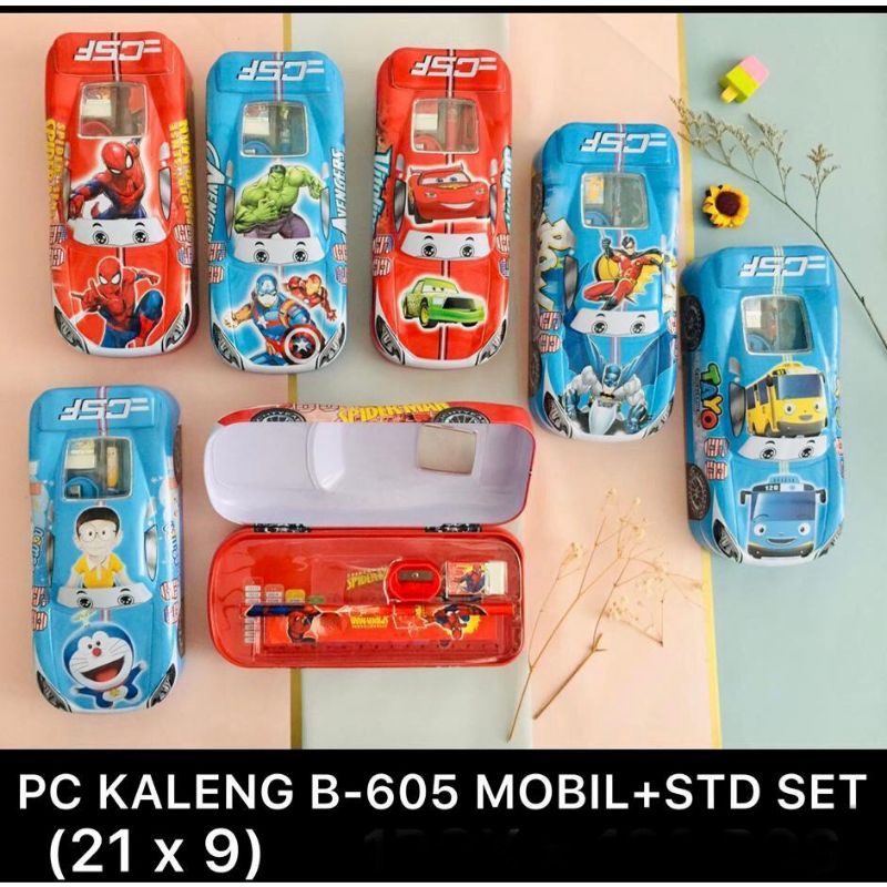 

tempat//kotak/tepak pensil mobil susun full set/pensil set B 605