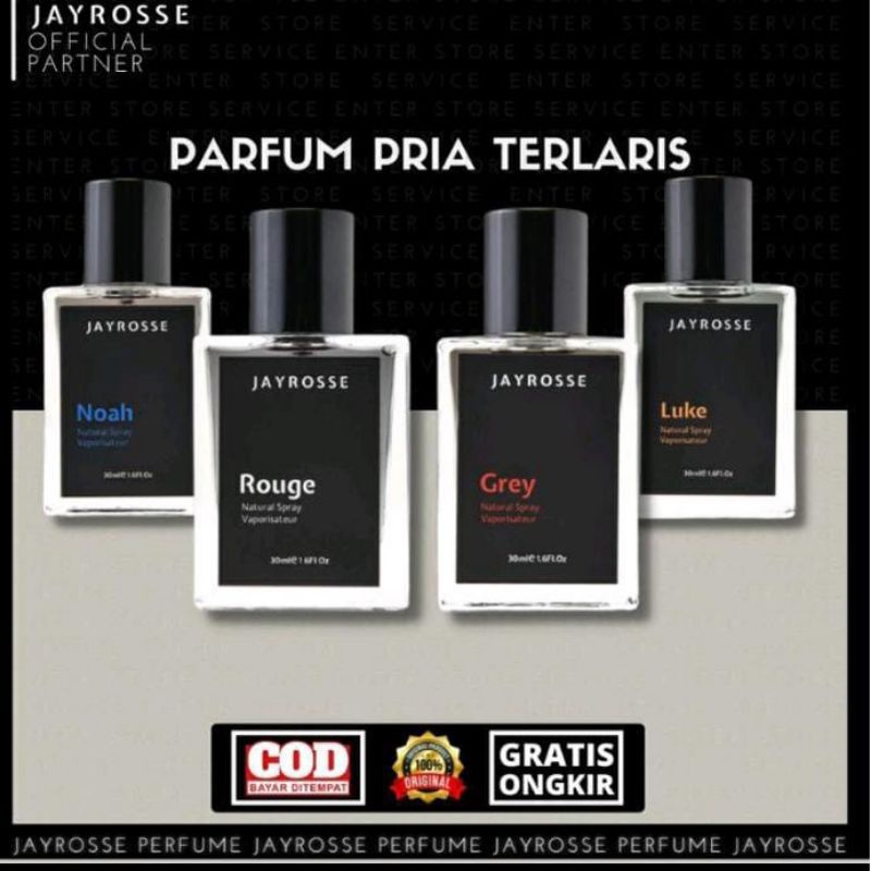 PERFUME JAYROSSE 100% ORIGINAL ALL VARIAN PARFUM PRIA TERPOPULER MEMIKAT CINTA WANITA RAHASIA PASANGAN ABADI WANGI TAHAN LAMA