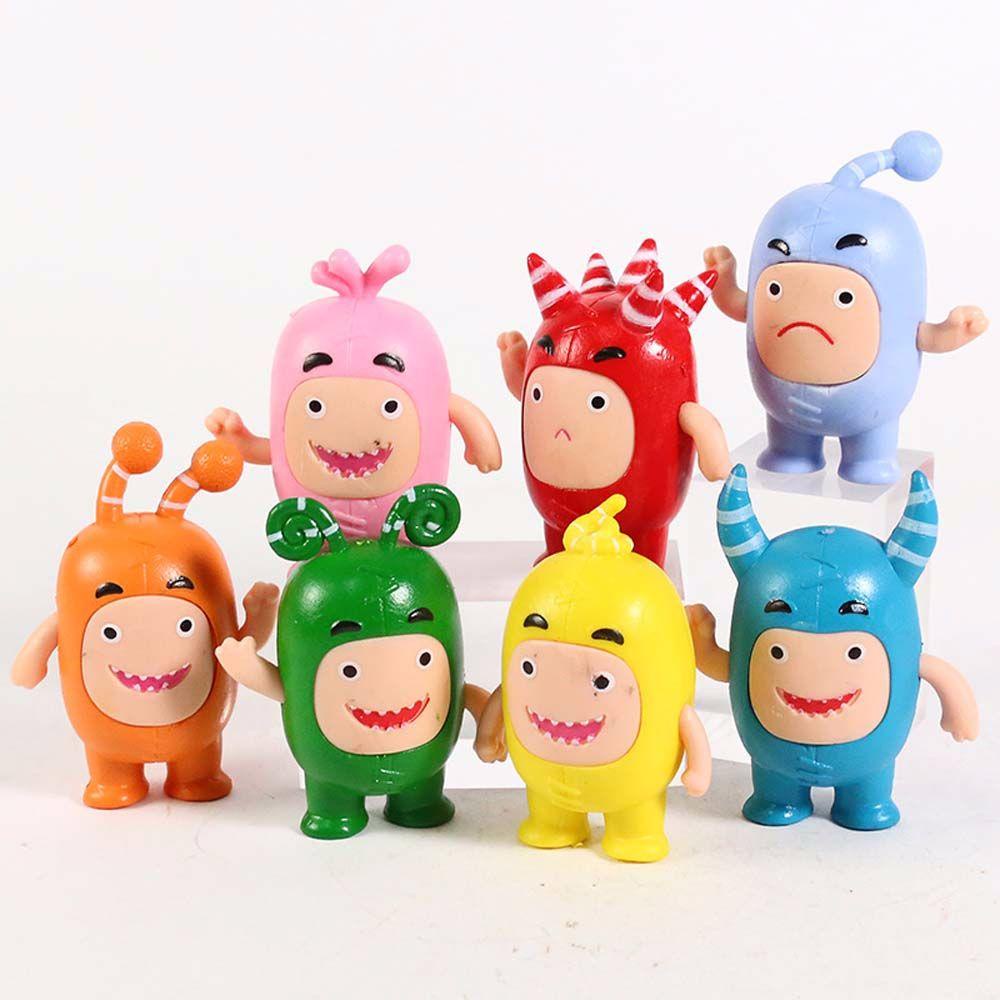 Lanfy Oddbods Patung Mainan Hadiah Ornamen Rumah Fuse Koleksi Model Zeke Jeff Boneka Anime PVC Licin